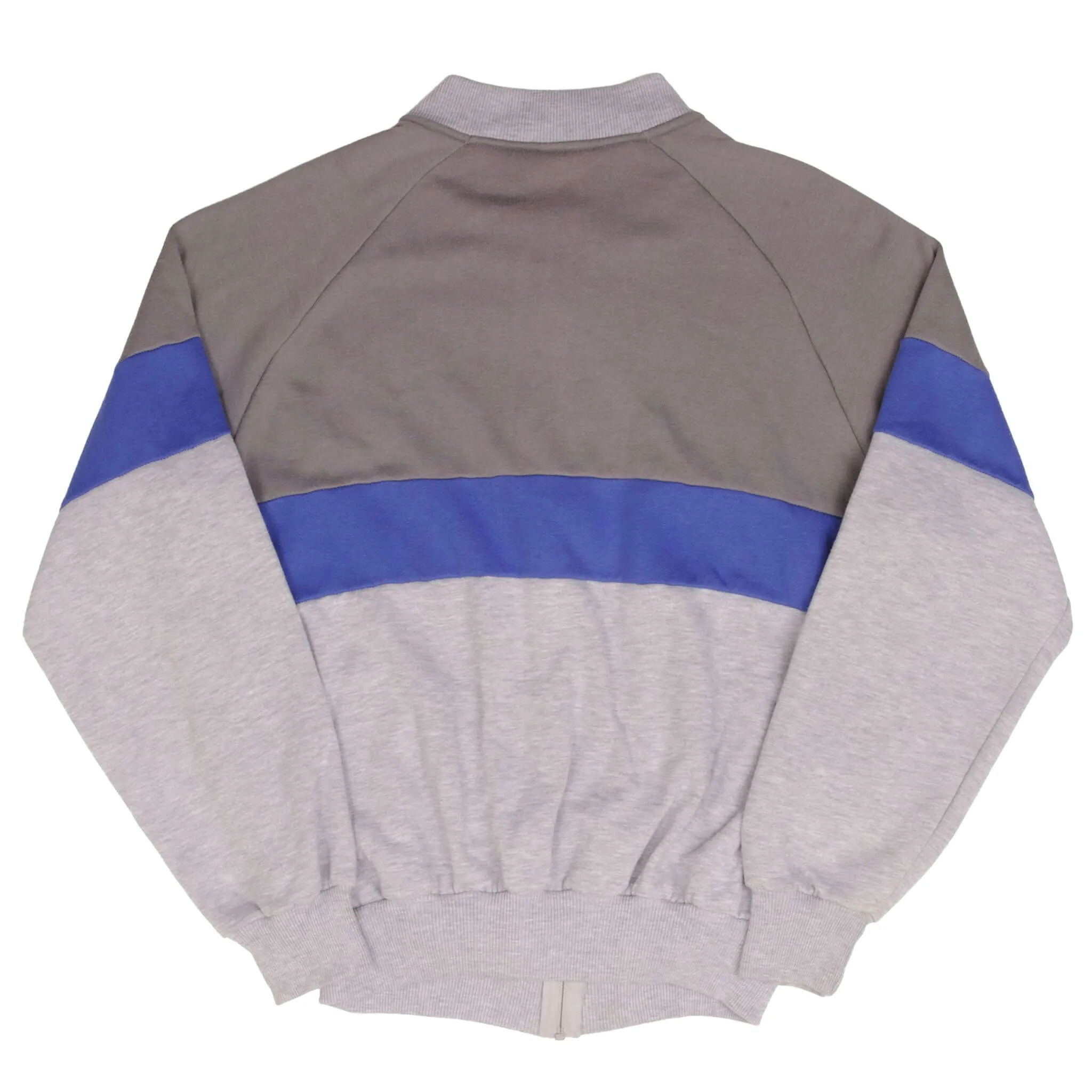 VINTAGE ADIDAS FULL ZIP GREY SWEATSHIRT JACKET 1970S SIZE XL