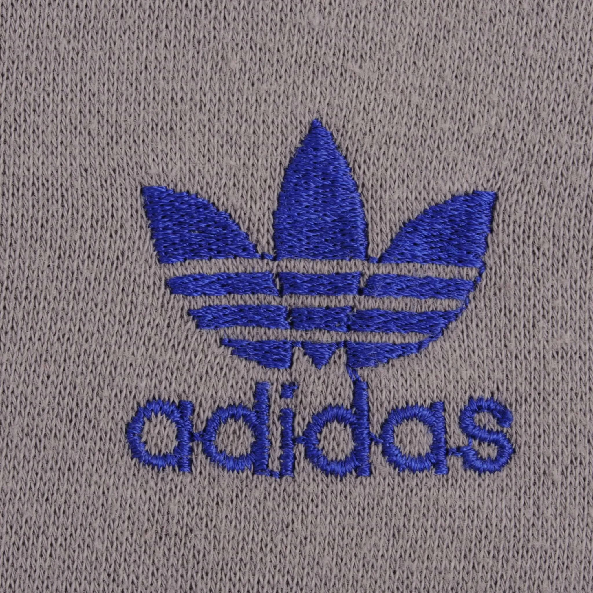 VINTAGE ADIDAS FULL ZIP GREY SWEATSHIRT JACKET 1970S SIZE XL